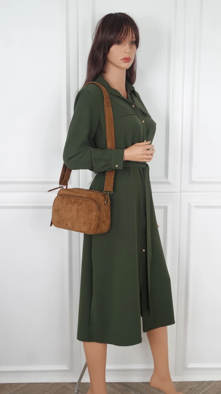 Listonoszka zamszowa Paolo Bags Italy – modna torebka z eko zamszu