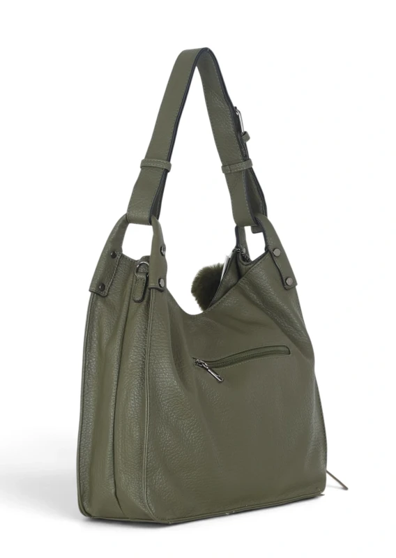 Torebka damska worek The Grace Bags Italy – z frędzlem i regulowaną rączką