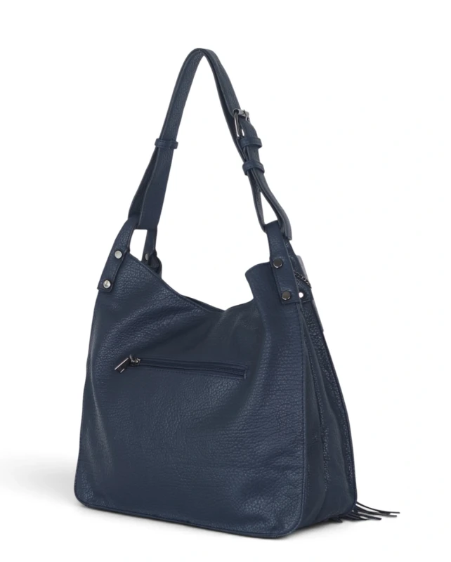 Torebka damska worek The Grace Bags Italy – z frędzlem i regulowaną rączką