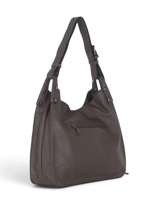 Torebka damska worek The Grace Bags Italy – z frędzlem i regulowaną rączką
