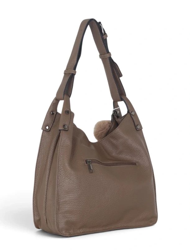 Torebka damska worek The Grace Bags Italy – z frędzlem i regulowaną rączką