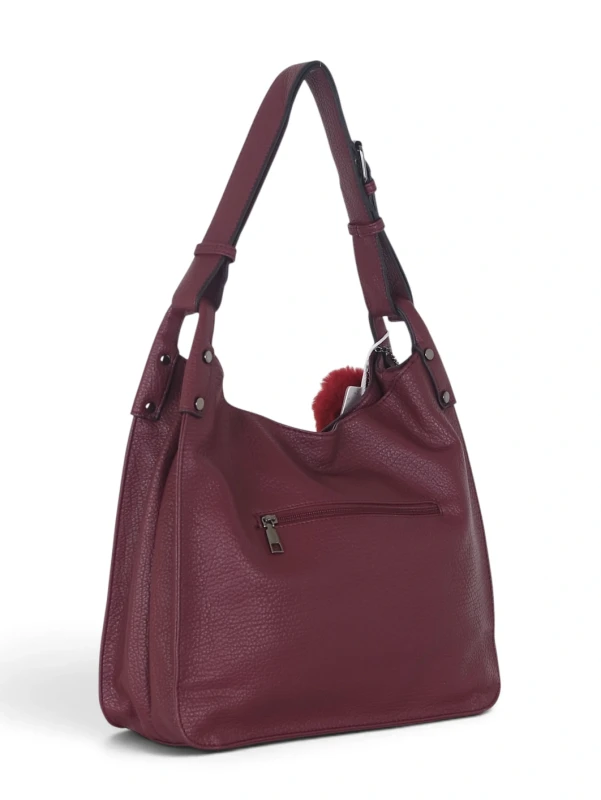Torebka damska worek The Grace Bags Italy – z frędzlem i regulowaną rączką