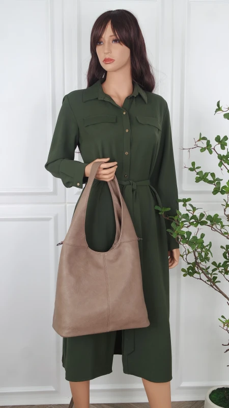 Modna torebka shopperka Just Glamour Italy – zgrabna torba z ekoskóry