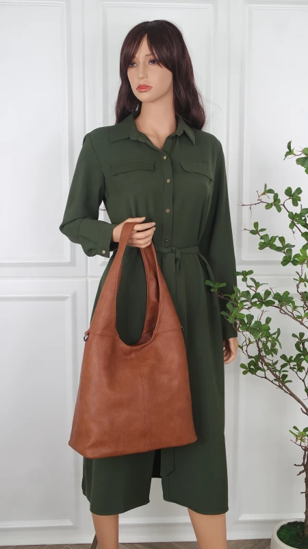 Modna torebka shopperka Just Glamour Italy – zgrabna torba z ekoskóry