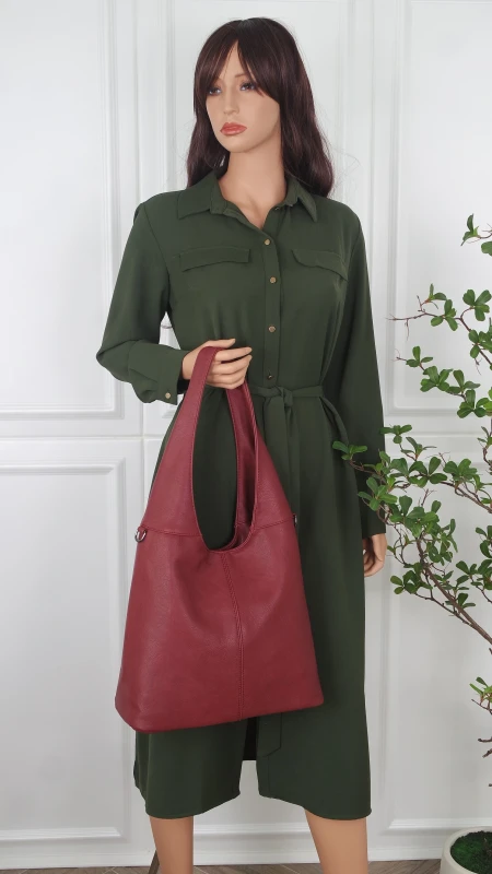 Modna torebka shopperka Just Glamour Italy – zgrabna torba z ekoskóry