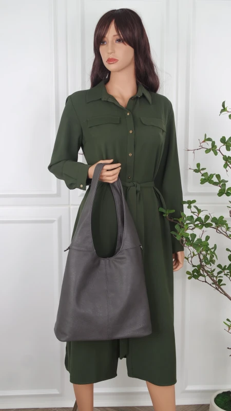 Modna torebka shopperka Just Glamour Italy – zgrabna torba z ekoskóry