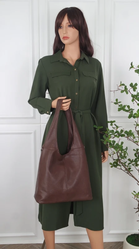 Modna torebka shopperka Just Glamour Italy – zgrabna torba z ekoskóry