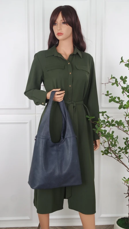 Modna torebka shopperka Just Glamour Italy – zgrabna torba z ekoskóry