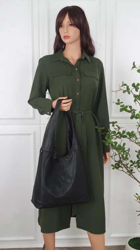 Modna torebka shopperka Just Glamour Italy – zgrabna torba z ekoskóry