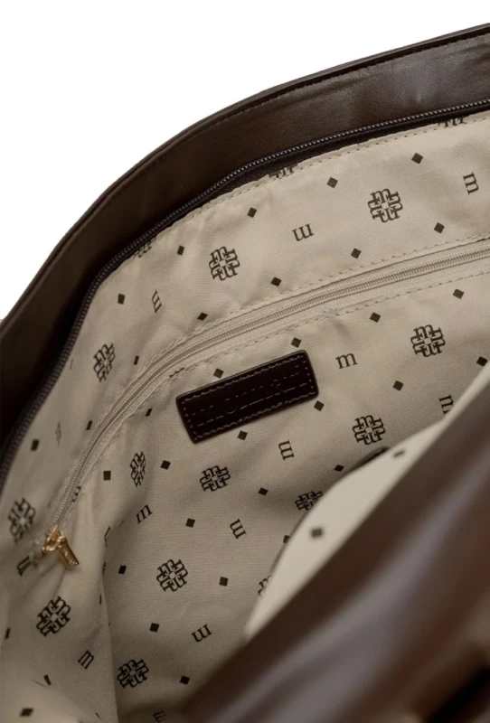 MONNARI Premium Collection Shopper Bag Czekoladowy Brąz | Torebka Damska A4 | Jesień Zima