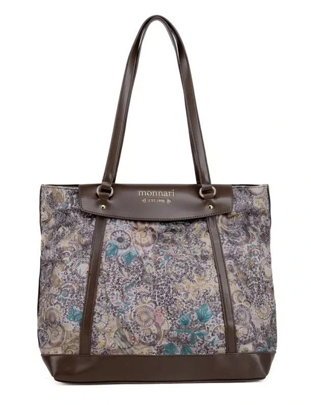 MONNARI Premium Collection Shopper Bag Czekoladowy Brąz | Torebka Damska A4 | Jesień Zima