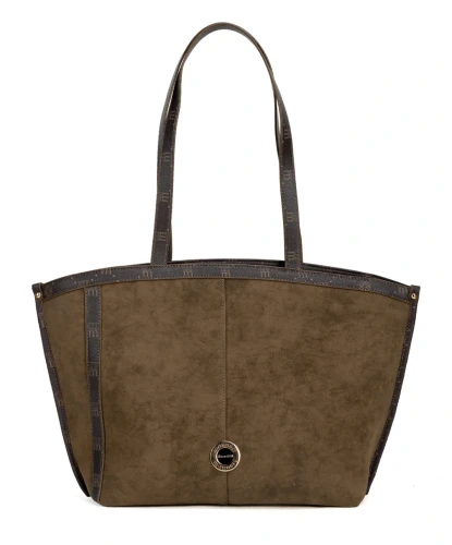 MONNARI Premium Collection Shopper Bag A4 | Torebka Damska na Ramię | Cynamon + Czekolada | Jesień Zima