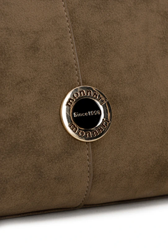 MONNARI Premium Collection Shopper Bag A4 | Torebka Damska na Ramię | Cynamon + Czekolada | Jesień Zima
