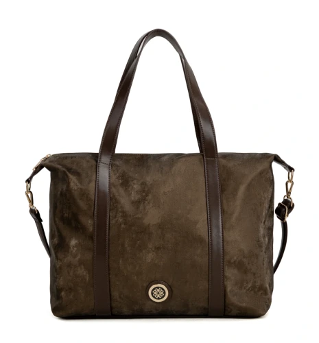 MONNARI Premium Collection Shopper Bag A4 | Czekoladowy Brąz | Rączki + Długi Pasek 