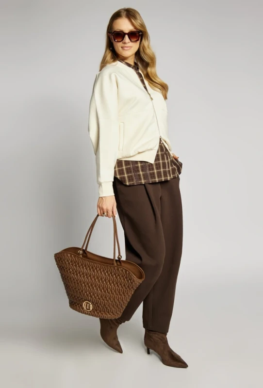 Monnari Premium Collection Torebka Damska Shopper | Pikowana | Pojemna | Rączki