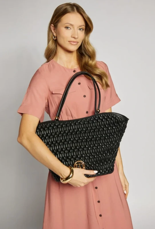 Monnari Premium Collection Torebka Damska Shopper | Pikowana | Pojemna | Rączki