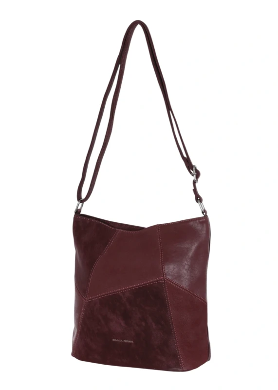 SILVIA ROSA ITALY Torebka Damska na Ramię | 2 Komory | Subtelny Połysk | Długi Regulowany Pasek