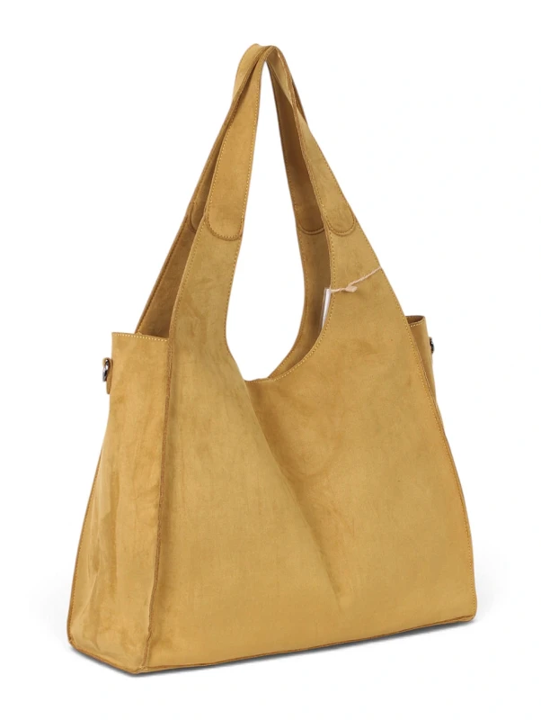 Paolo Bags Italy Torebka Shopper A4 2w1 | Zamsz Ekologiczny | Saszetka Listonoszka