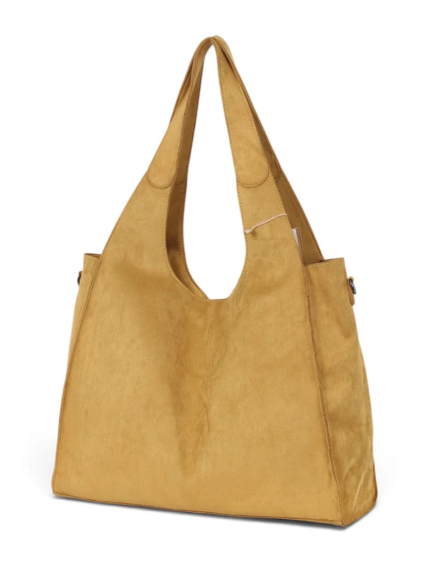 Paolo Bags Italy Torebka Shopper A4 2w1 | Zamsz Ekologiczny | Saszetka Listonoszka
