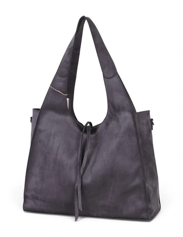 Paolo Bags Italy Torebka Shopper A4 2w1 | Zamsz Ekologiczny | Saszetka Listonoszka