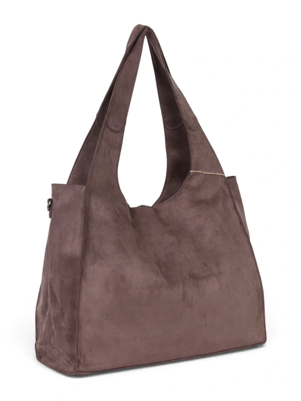 Paolo Bags Italy Torebka Shopper A4 2w1 | Zamsz Ekologiczny | Saszetka Listonoszka