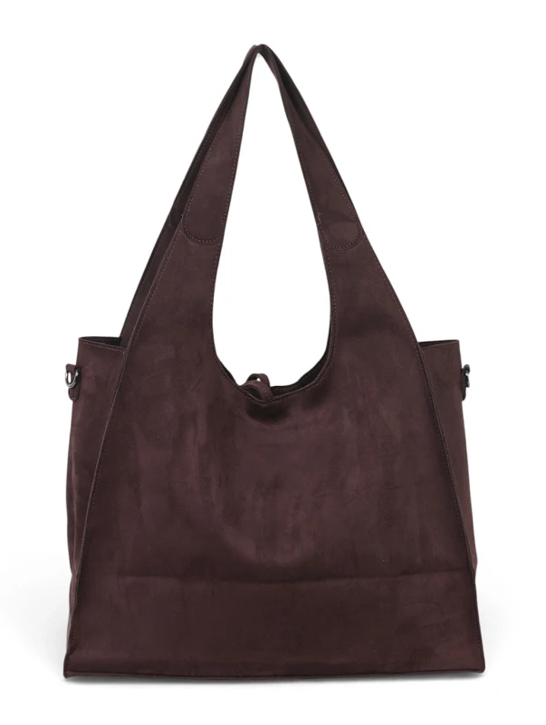 Paolo Bags Italy Torebka Shopper A4 2w1 | Zamsz Ekologiczny | Saszetka Listonoszka