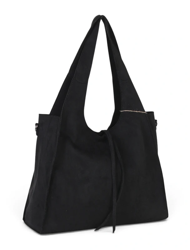 Paolo Bags Italy Torebka Shopper A4 2w1 | Zamsz Ekologiczny | Saszetka Listonoszka