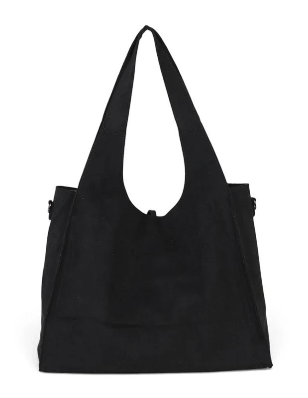 Paolo Bags Italy Torebka Shopper A4 2w1 | Zamsz Ekologiczny | Saszetka Listonoszka