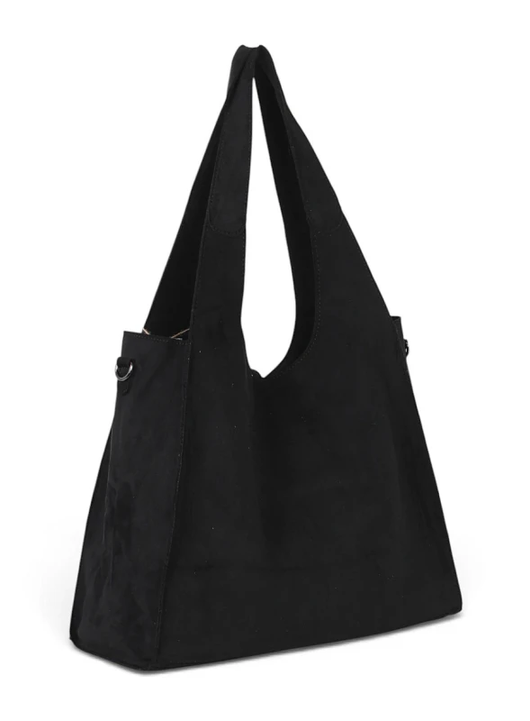 Paolo Bags Italy Torebka Shopper A4 2w1 | Zamsz Ekologiczny | Saszetka Listonoszka