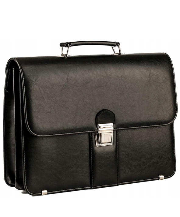 Czarna teczka męska AKTÓWKA neseser T08