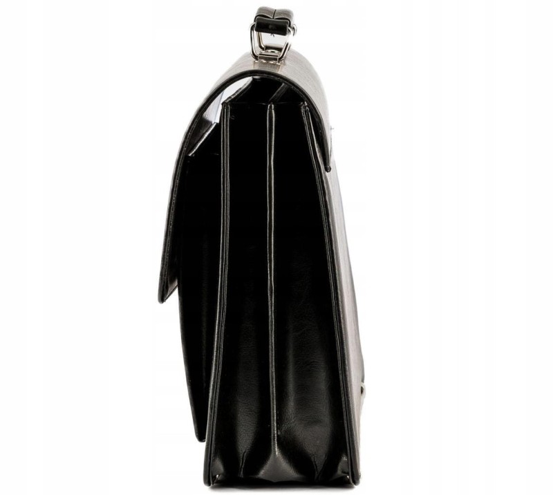 Czarna teczka męska AKTÓWKA neseser T09