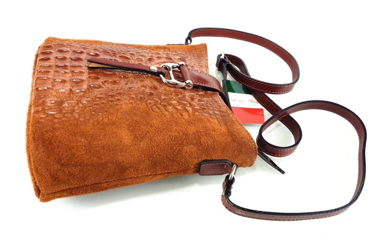 Skórzana brązowa torebka SS7