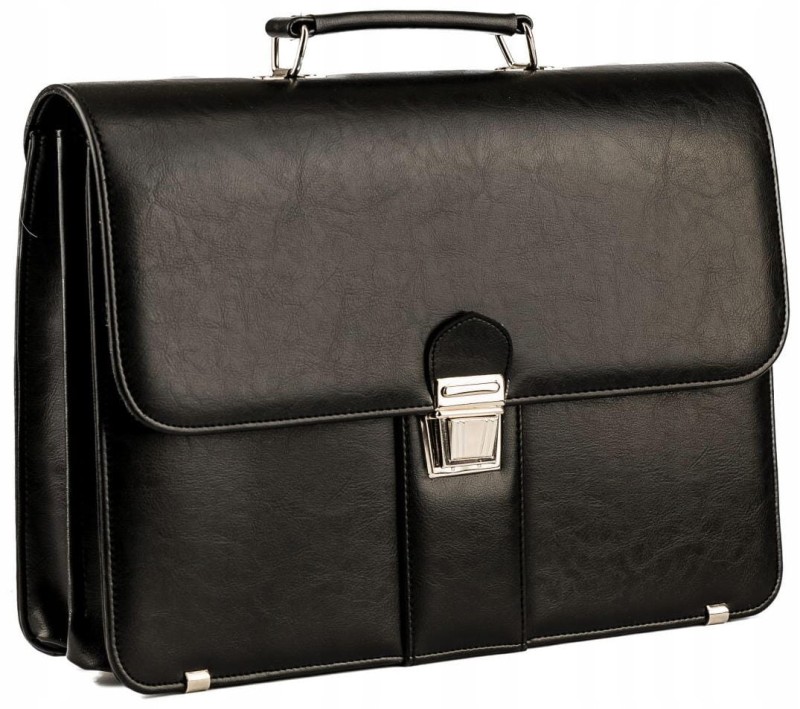 Czarna teczka męska AKTÓWKA neseser T08