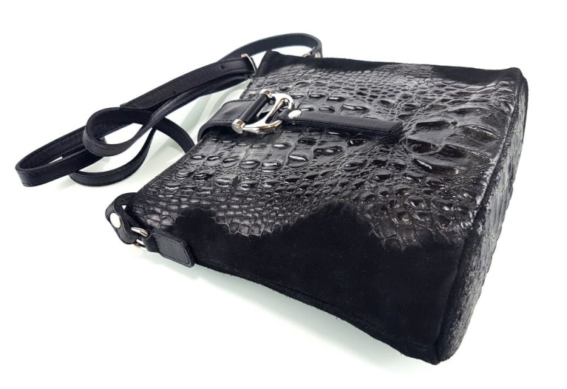 Skórzana czarna torebka SS7