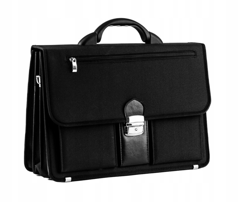 Teczka męska na laptopa Tizano – Aktówka z Cordury 600D – Czarna