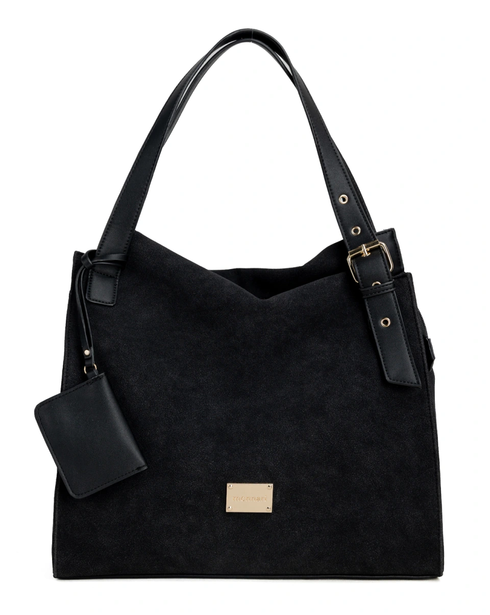 Torebka shopper zamszowa