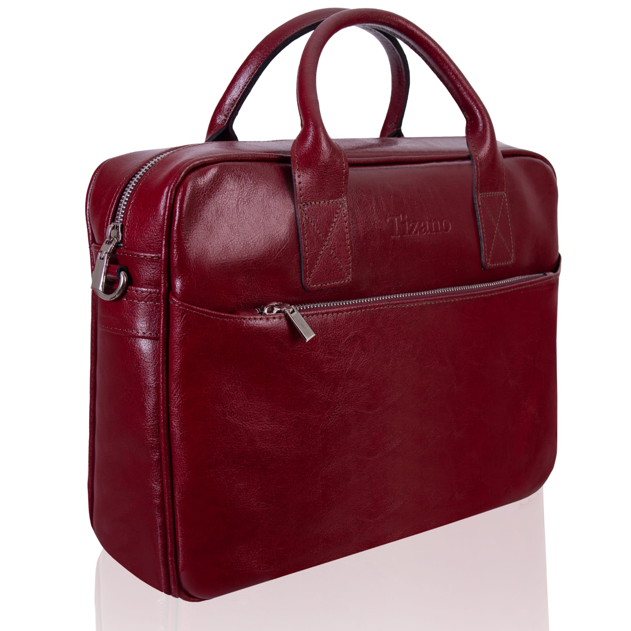 Skórzana torba Tizano TM06 Bordo