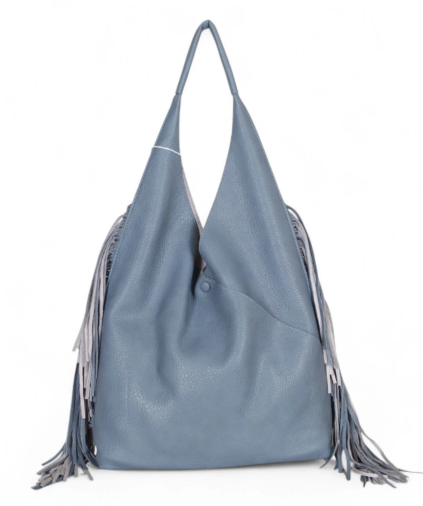 Torebka shopper COO&COO Fashion Italy – duży shopper bag 2w1 z frędzlami