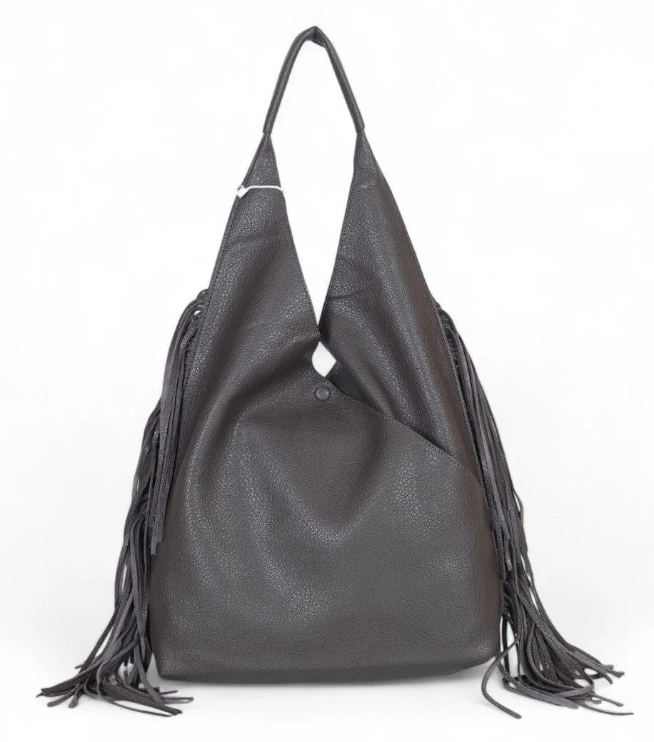 Torebka shopper COO&COO Fashion Italy – duży shopper bag 2w1 z frędzlami