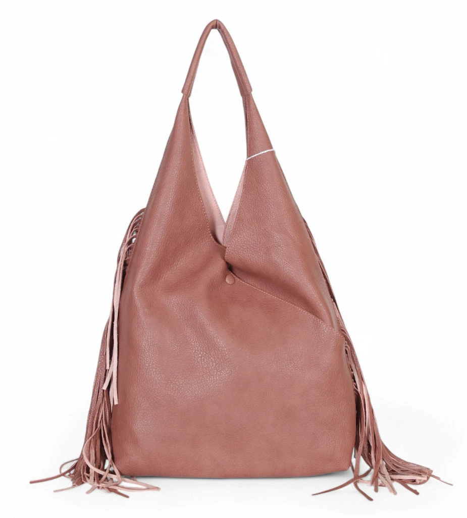 Torebka shopper COO&COO Fashion Italy – duży shopper bag 2w1 z frędzlami