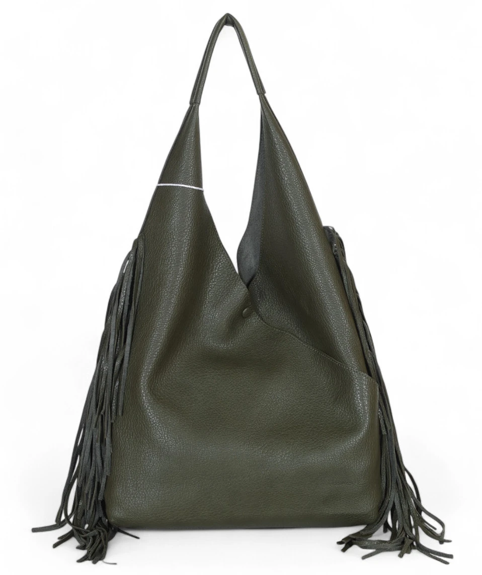 Torebka shopper COO&COO Fashion Italy – duży shopper bag 2w1 z frędzlami