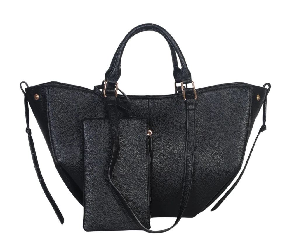 Torebka damska shopper bag Gallantry Paris – duża modna torba miejska A4 na ramię z saszetką