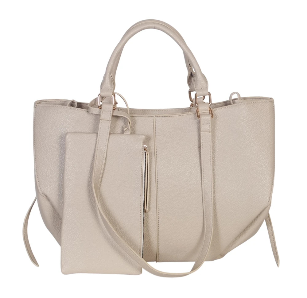 Torebka damska shopper bag Gallantry Paris – duża modna torba miejska A4 na ramię z saszetką