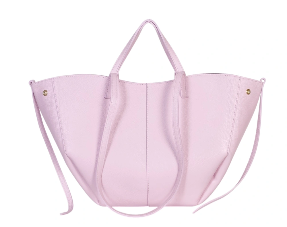 Różowa skórzana torba damska Shopper XL | BESTSELLER | Vera Pelle